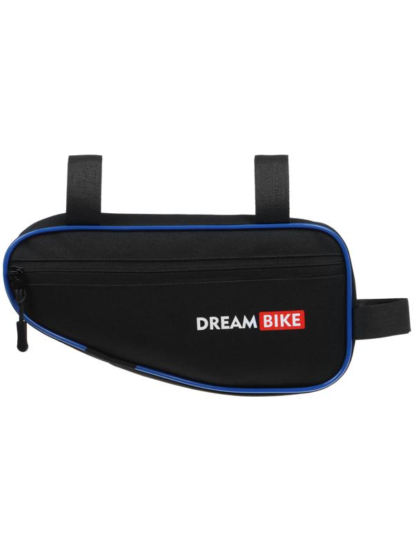 Велосумка Dream Bike под раму, 26х13.5х5, цвет чёрный/синий