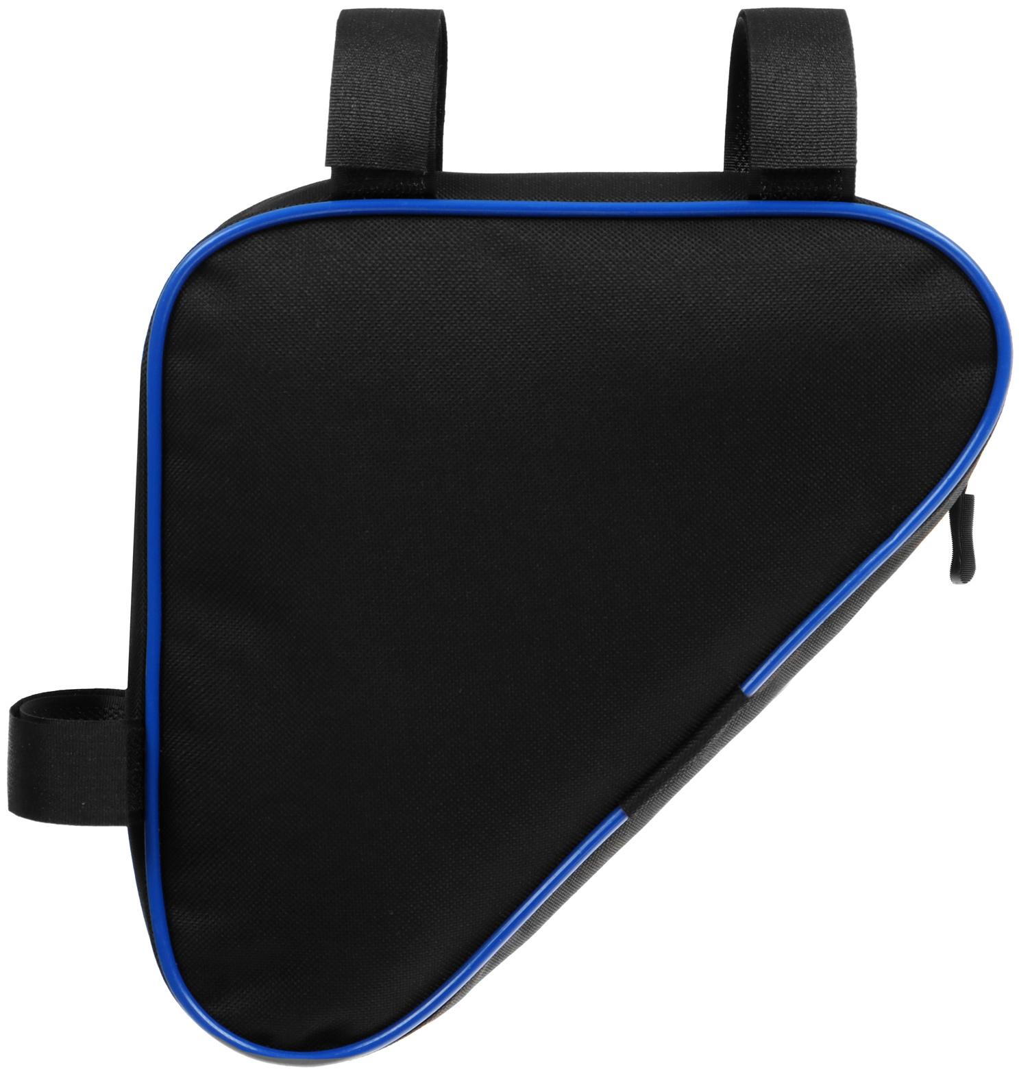 Велосумка Dream Bike под раму, 20.5х20.5х5, цвет чёрный/синий