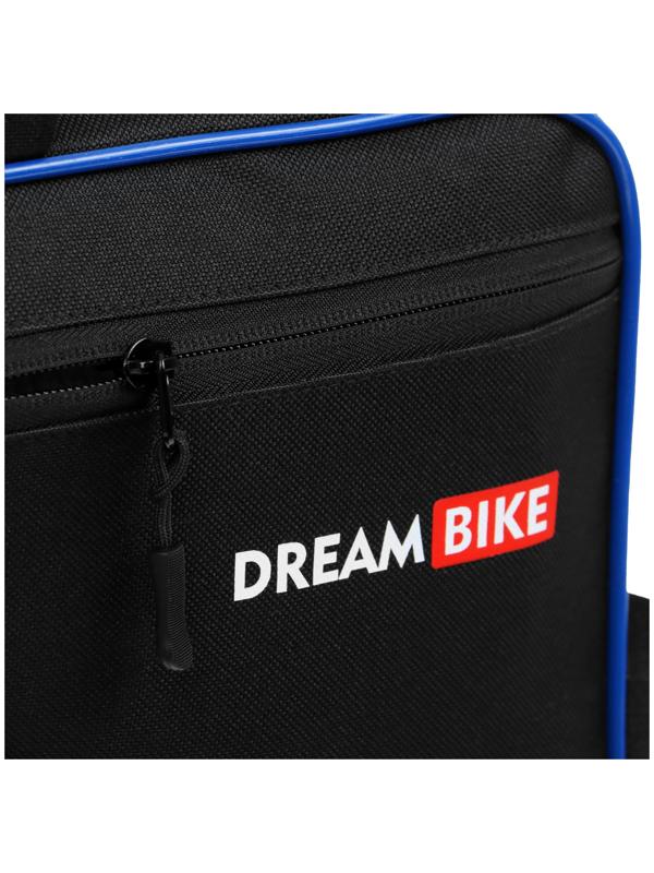 Велосумка Dream Bike под раму, 20.5х20.5х5, цвет чёрный/синий