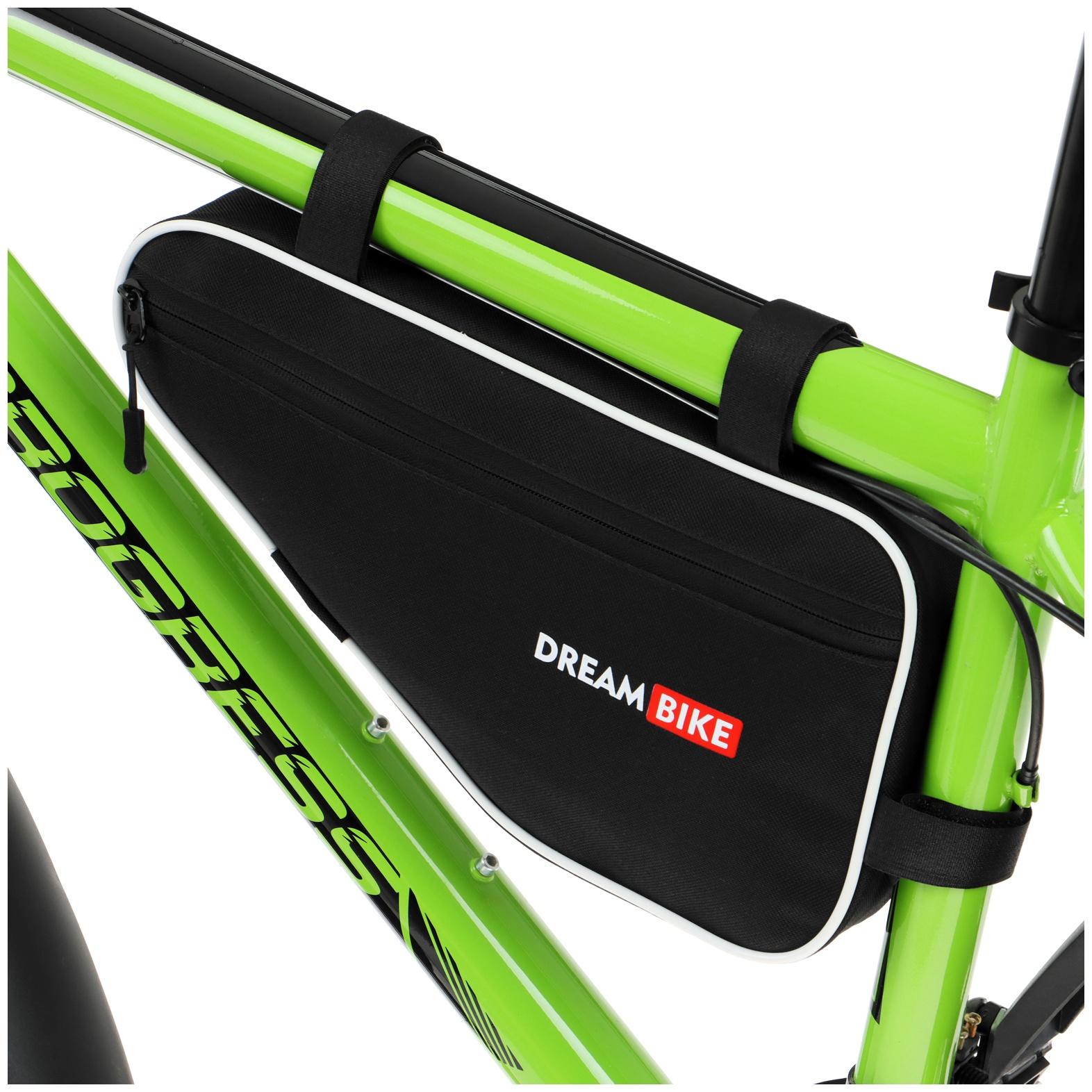 Велосумка Dream Bike под раму, 32х16х5, цвет чёрный/белый