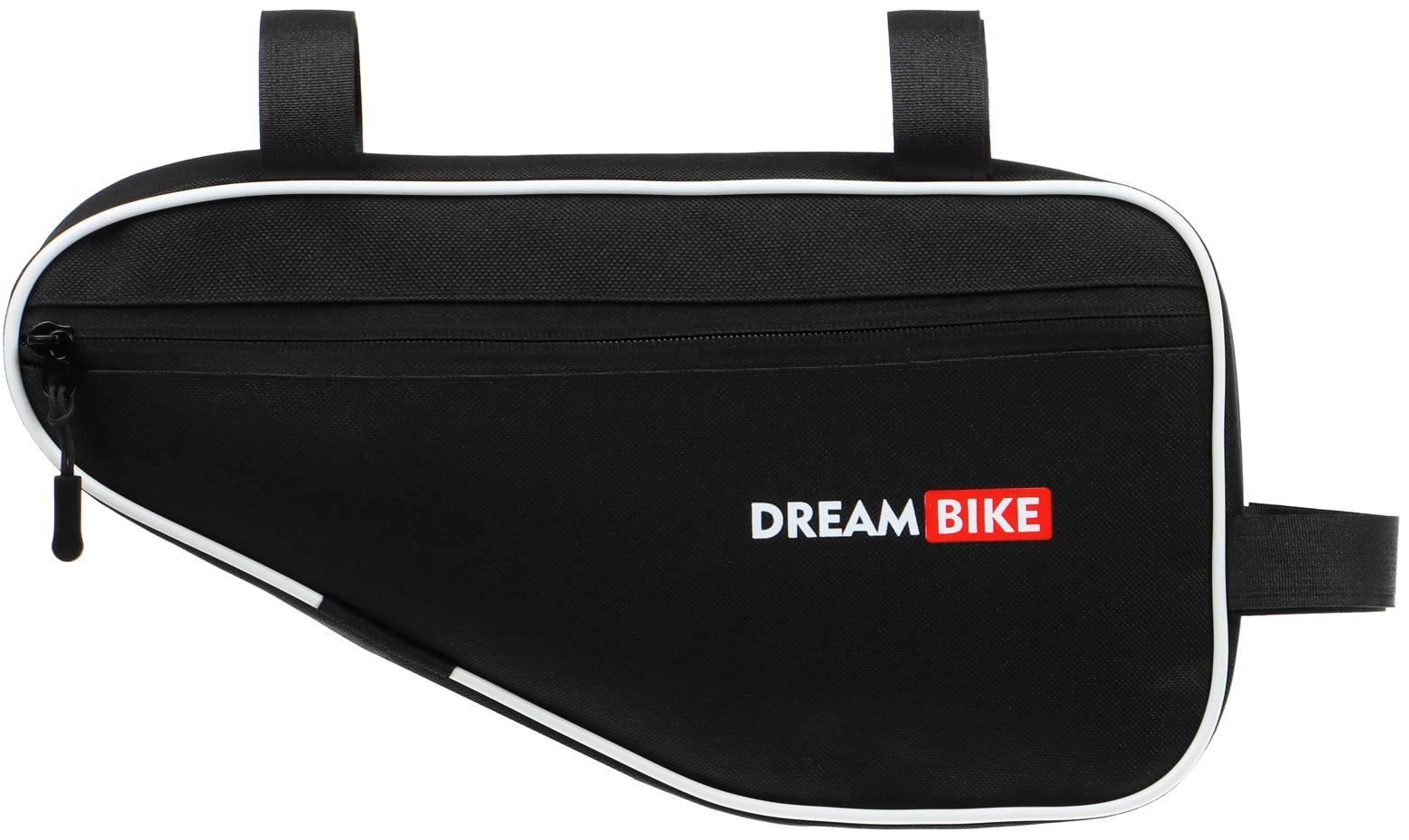 Велосумка Dream Bike под раму, 32х16х5, цвет чёрный/белый