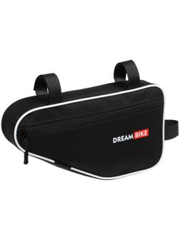 Велосумка Dream Bike под раму, 32х16х5, цвет чёрный/белый
