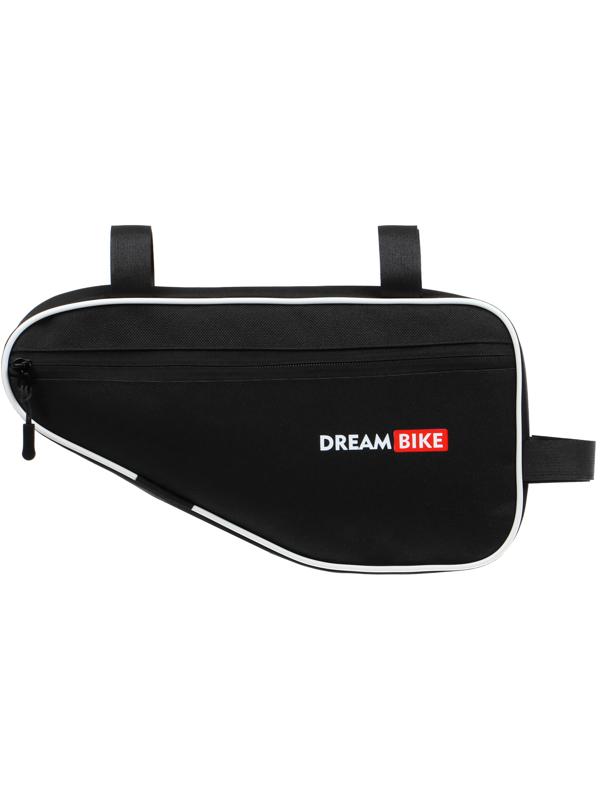 Велосумка Dream Bike под раму, 32х16х5, цвет чёрный/белый