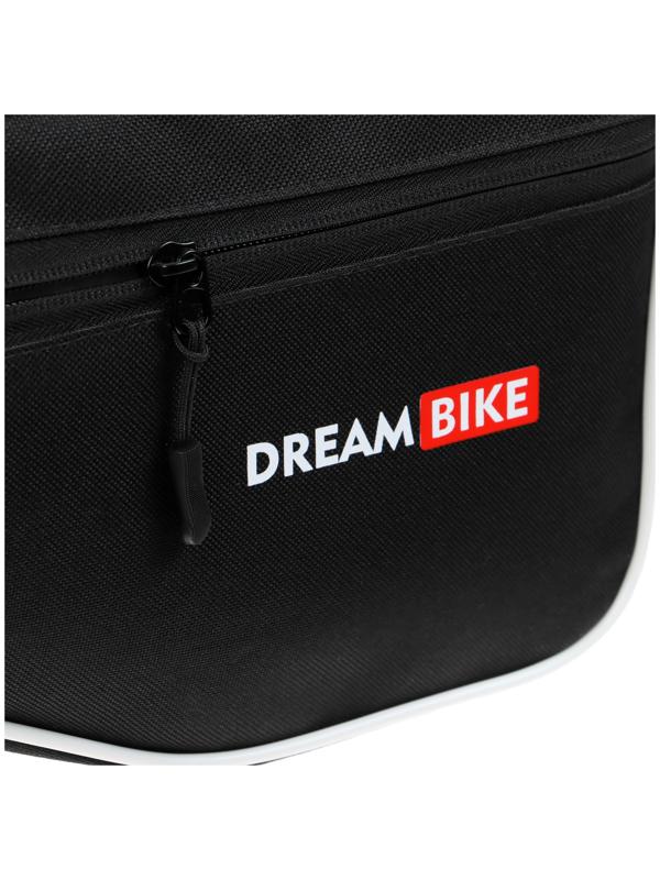 Велосумка Dream Bike под раму, 32х16х5, цвет чёрный/белый