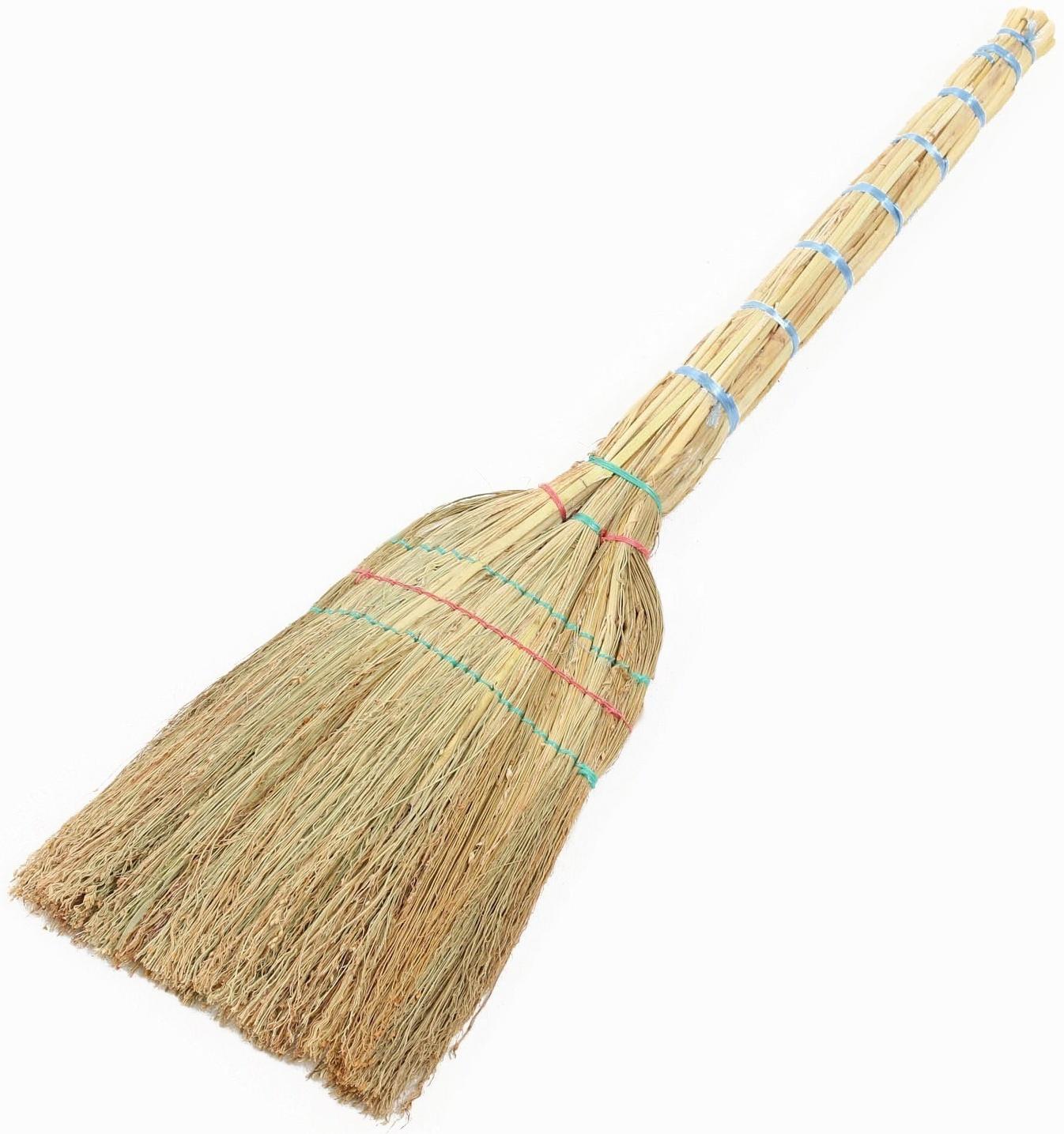 Веник узбекский из сорго 3х-прошивной 3х-лучевой, 87-96 см, (фасовка 50шт.)