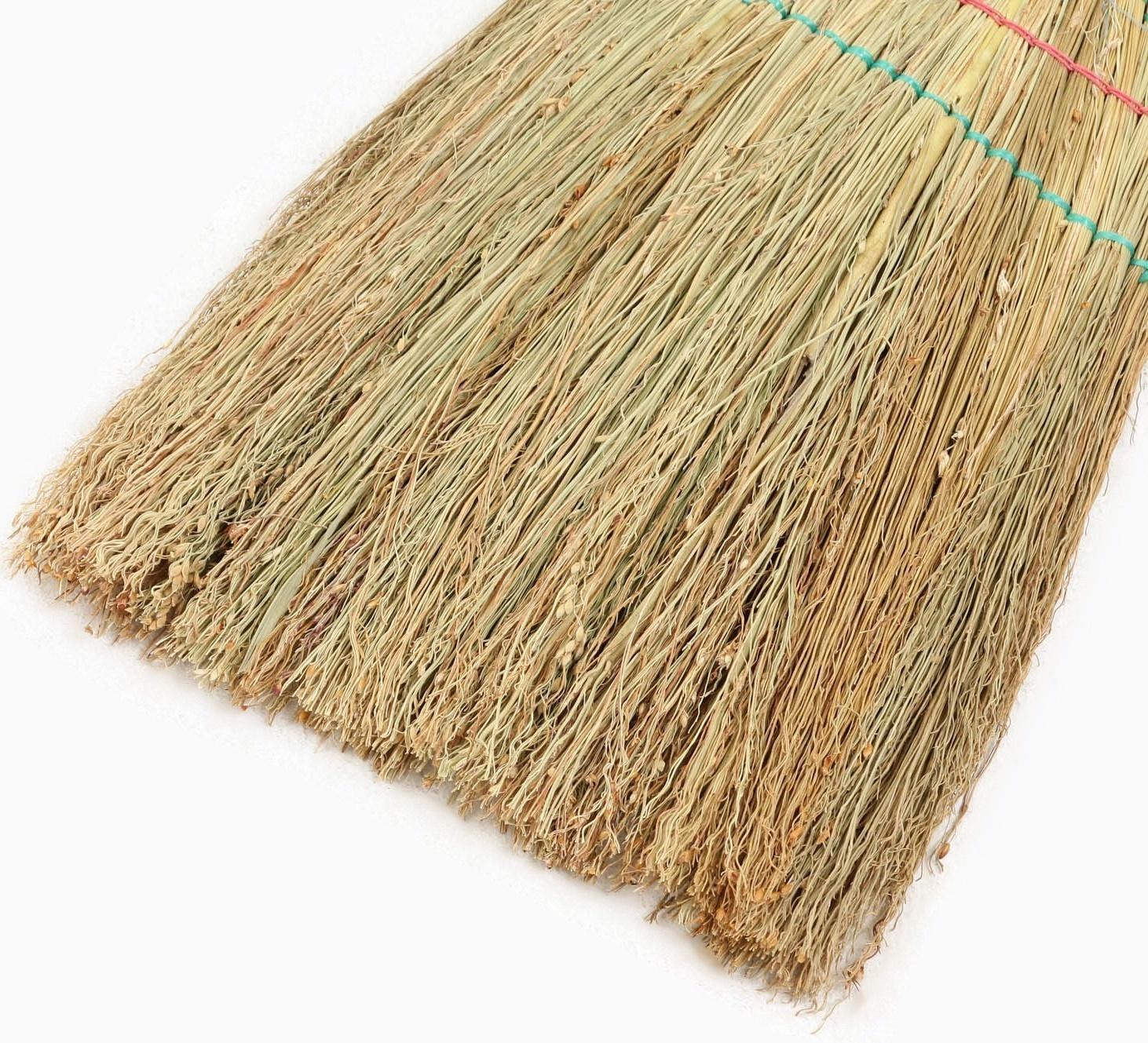 Веник узбекский из сорго 3х-прошивной 3х-лучевой, 87-96 см, (фасовка 50шт.)