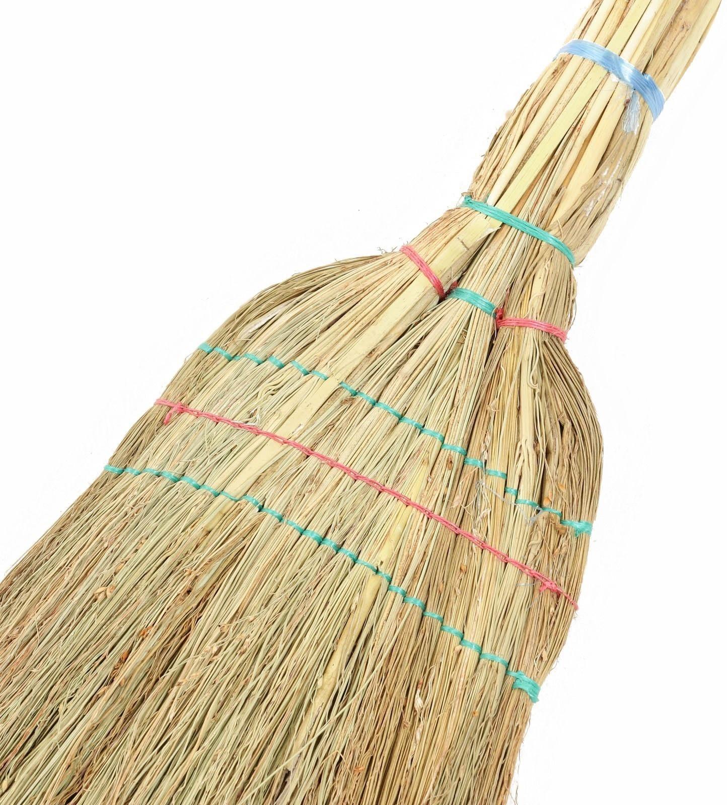 Веник узбекский из сорго 3х-прошивной 3х-лучевой, 87-96 см, (фасовка 50шт.)