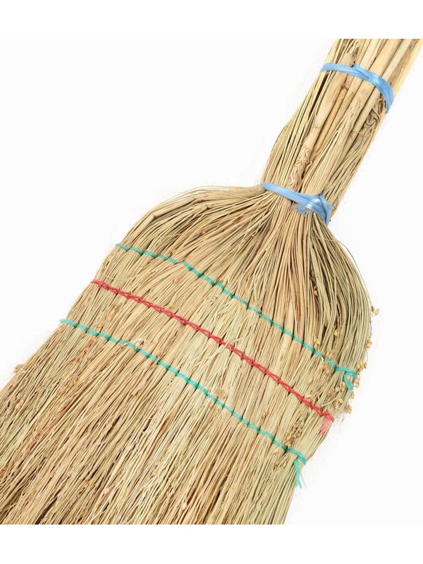 Веник узбекский из сорго 3х-прошивной малый, 75-80 см, (фасовка 50шт.)