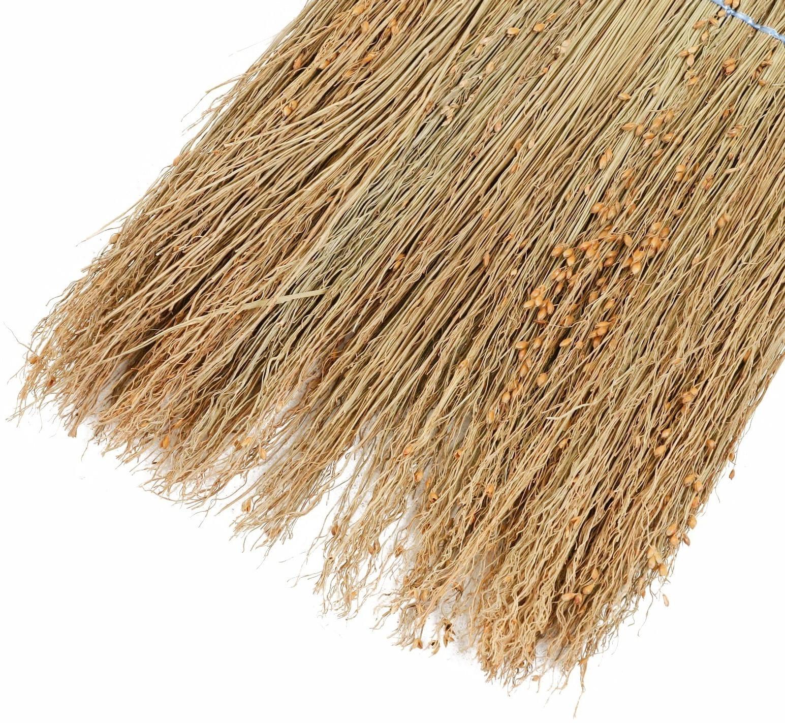 Веник узбекский из сорго СУПЕРЦЕНА 3х-прошивной средний, 81-86 см, (фасовка 50шт.)