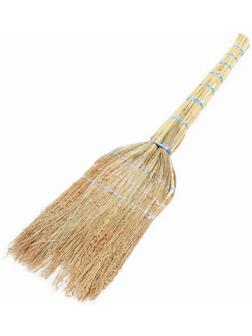 Веник узбекский из сорго СУПЕРЦЕНА 3х-прошивной средний, 81-86 см, (фасовка 50шт.)
