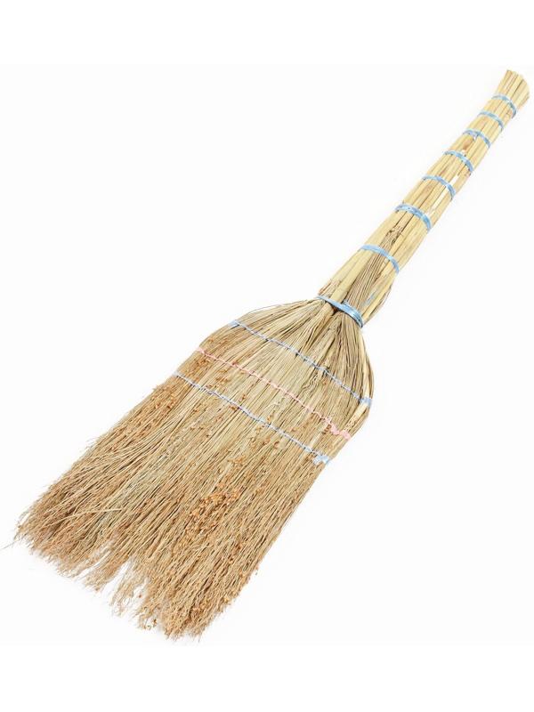 Веник узбекский из сорго СУПЕРЦЕНА 3х-прошивной средний, 81-86 см, (фасовка 50шт.)