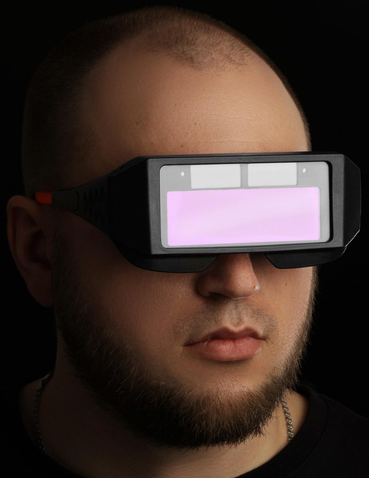 Очки сварщика ТУНДРА, со светофильтром, хамелеон, 89 х 33 мм, DIN 5