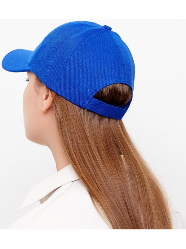 Бейсболка мужская однотонная MINAKU, размер 58, цвет синий