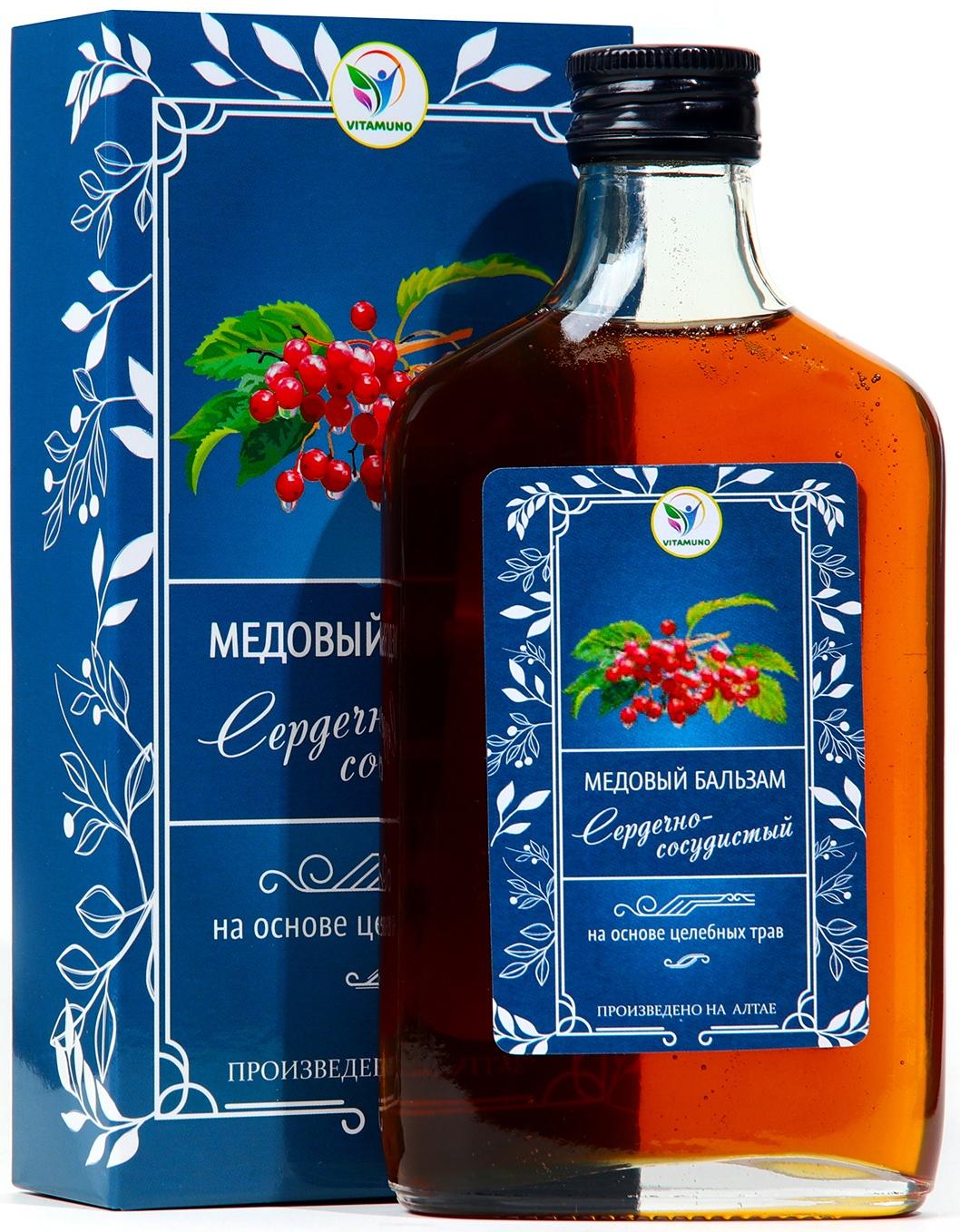 Бальзам медовый безалкогольный Vitamuno Сердечно-сосудистый, 250 мл