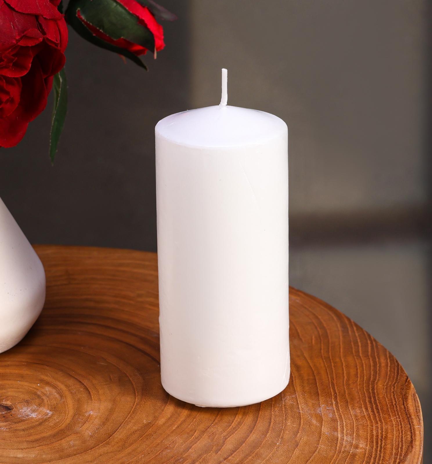 Набор свечей цилиндров, 5х12 см, 2 шт, белая