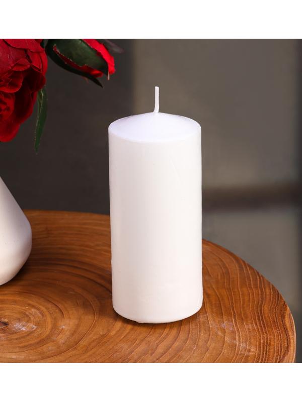 Набор свечей цилиндров, 5х12 см, 2 шт, белая