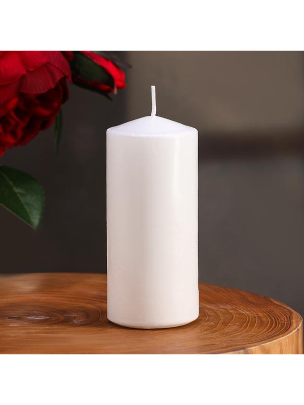 Набор свечей цилиндров, 5х12 см, 4 шт, белая