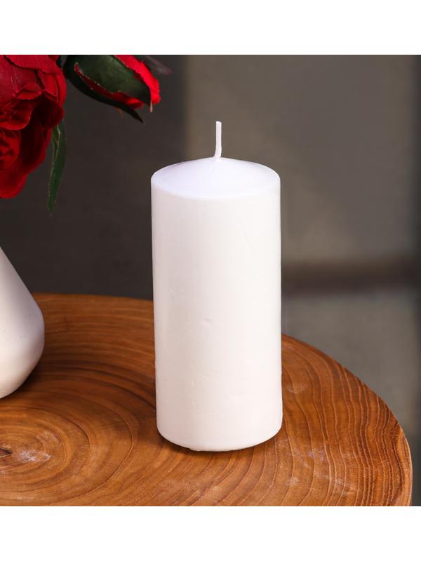 Набор свечей цилиндров, 5х12 см, 4 шт, белая