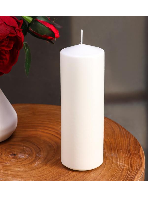 Набор свечей цилиндров, 5х15 см, 5х12 см, 5х10 см, 3в1, белая