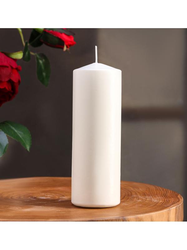 Набор свечей цилиндров, 5х15 см, 5х12 см, 5х10 см, 3в1, белая