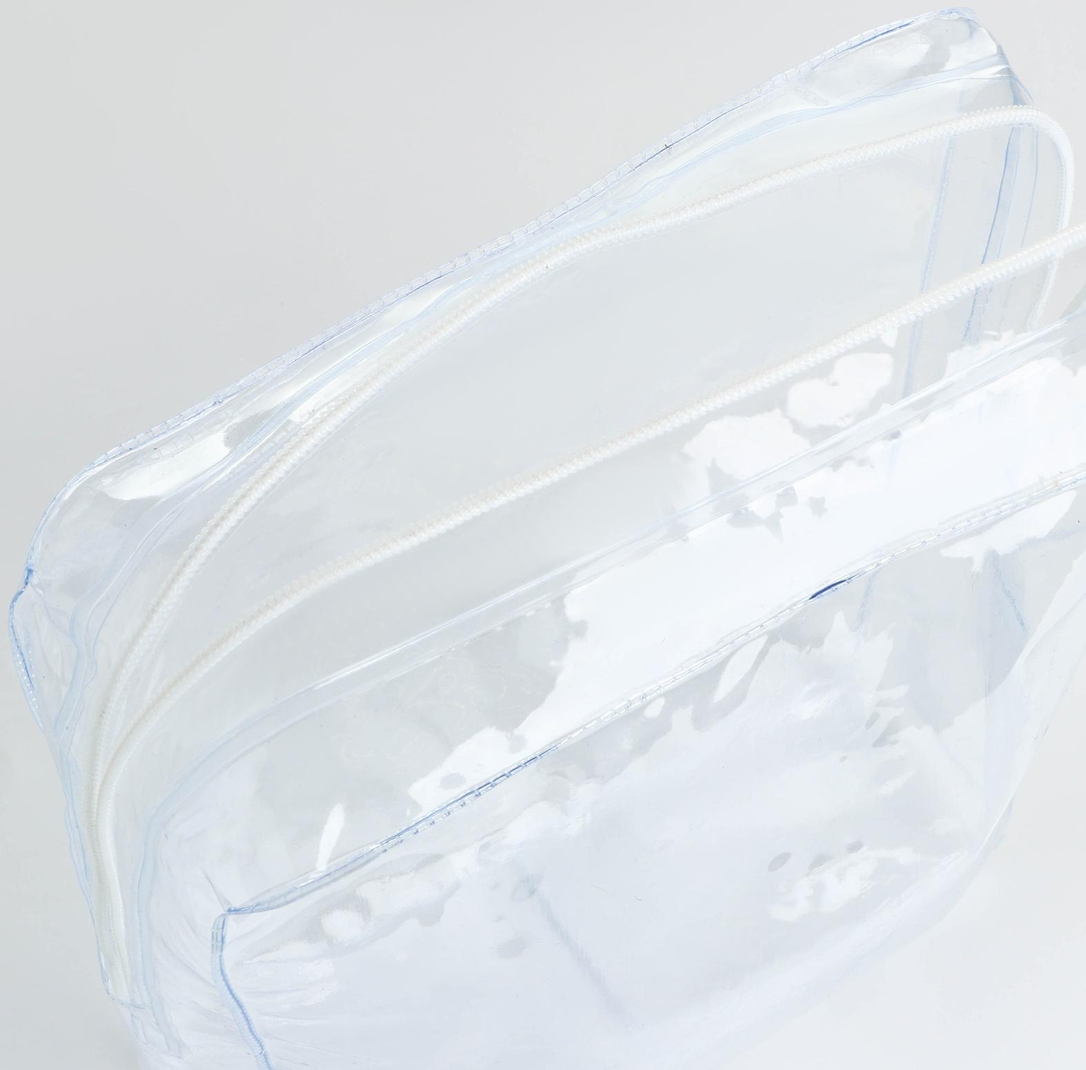 Косметичка ПВХ 16*5*20, отдел на молнии, прозрачный