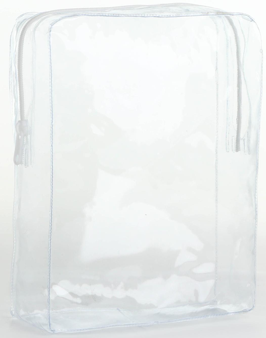 Косметичка ПВХ 16*5*20, отдел на молнии, прозрачный