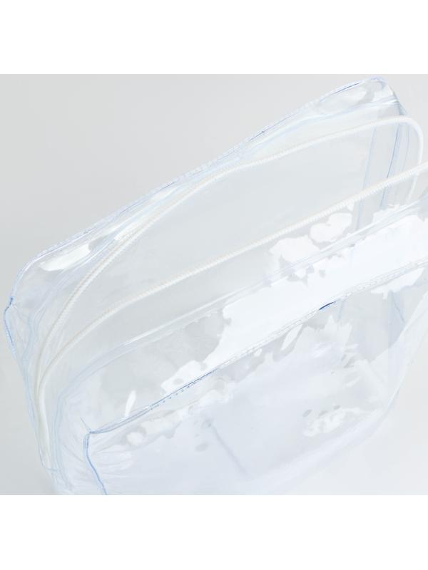 Косметичка ПВХ 16*5*20, отдел на молнии, прозрачный