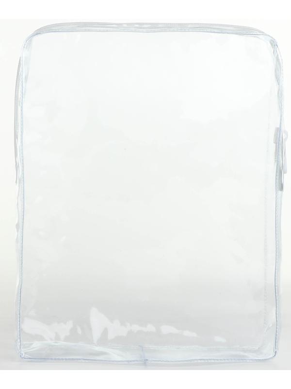 Косметичка ПВХ 16*5*20, отдел на молнии, прозрачный