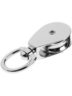 Блок одинарный с металлическим шкивом 30 мм, трос 8 мм, 1 шт