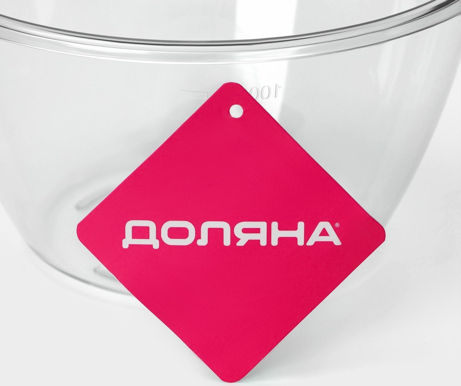 Ковш с мерной шкалой Доляна, 1 л, 29,5×18×10,5 см, цвет прозрачный