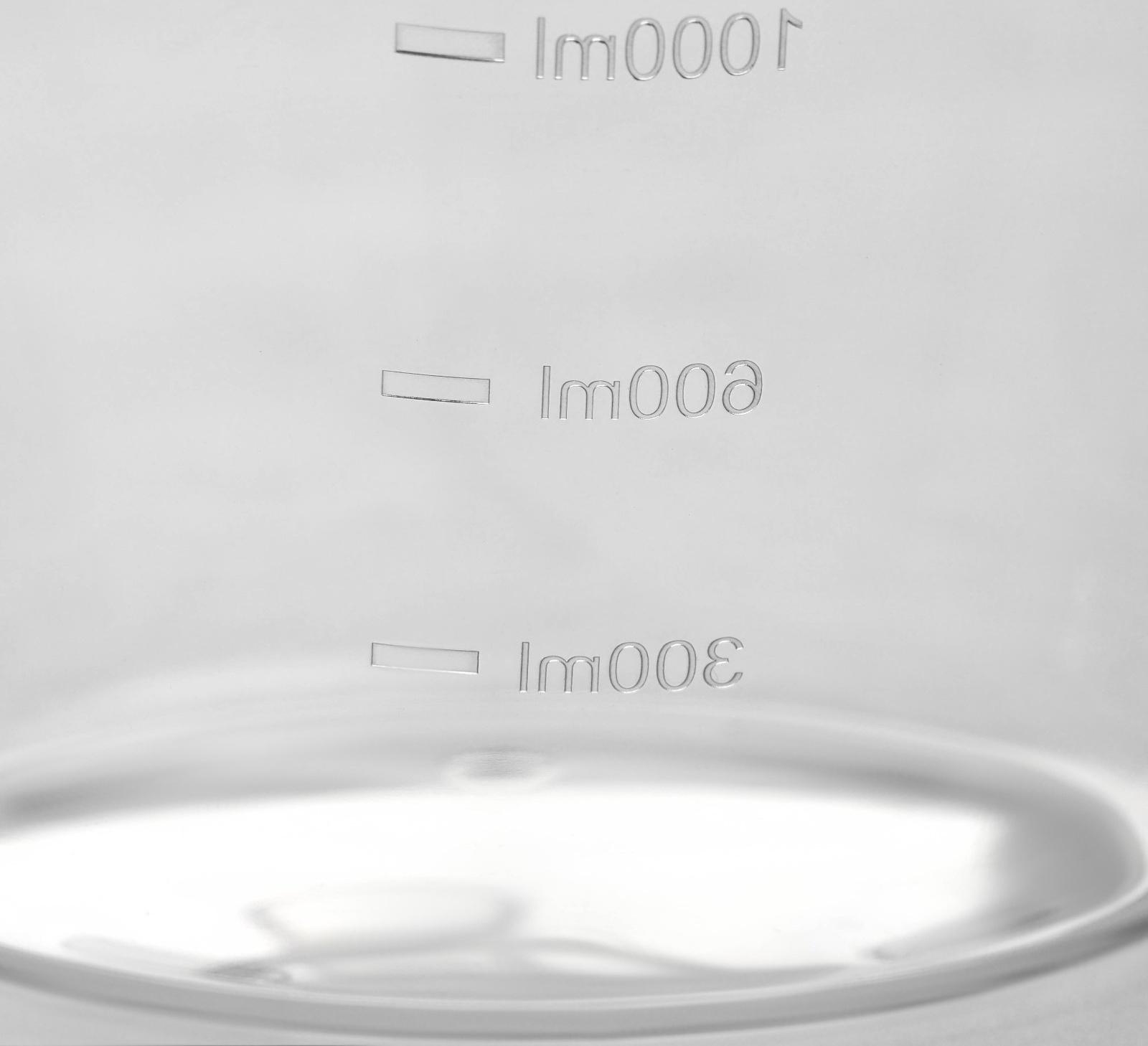 Ковш с мерной шкалой Доляна, 1 л, 29,5×18×10,5 см, цвет прозрачный