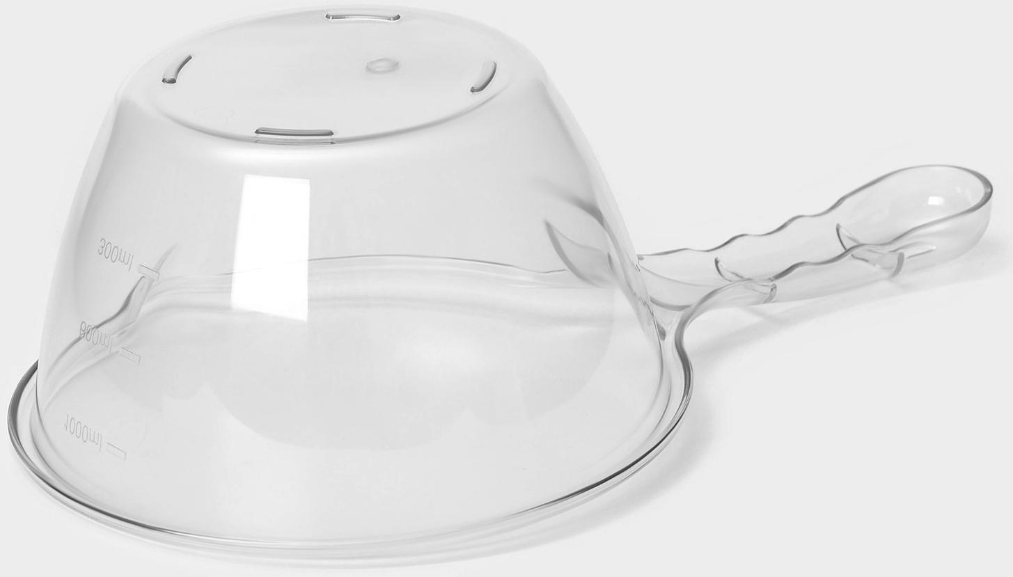 Ковш с мерной шкалой Доляна, 1 л, 29,5×18×10,5 см, цвет прозрачный