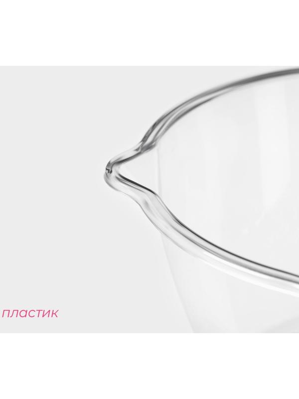 Ковш с мерной шкалой Доляна, 1 л, 29,5×18×10,5 см, цвет прозрачный