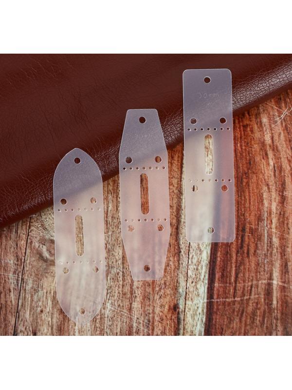 Набор лекал для ремня, 30 × 10,5 см, 3 шт, цвет прозрачный