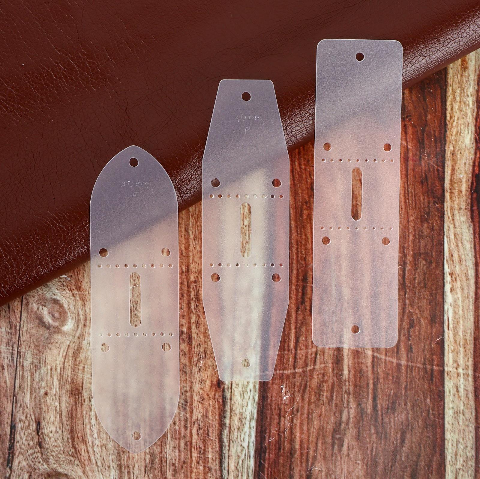 Набор лекал для ремня, 40 × 14 см, 3 шт, цвет прозрачный