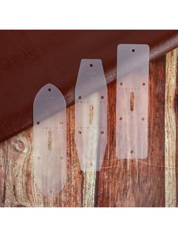 Набор лекал для ремня, 40 × 14 см, 3 шт, цвет прозрачный