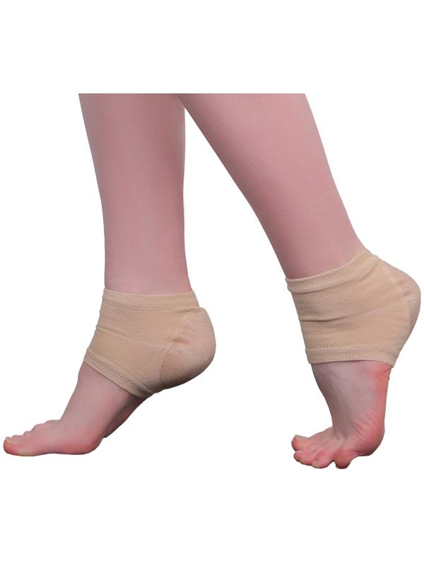 Напяточники для педикюра, увлажняющие, с силиконовыми вставками, ONE SIZE, цвет бежевый