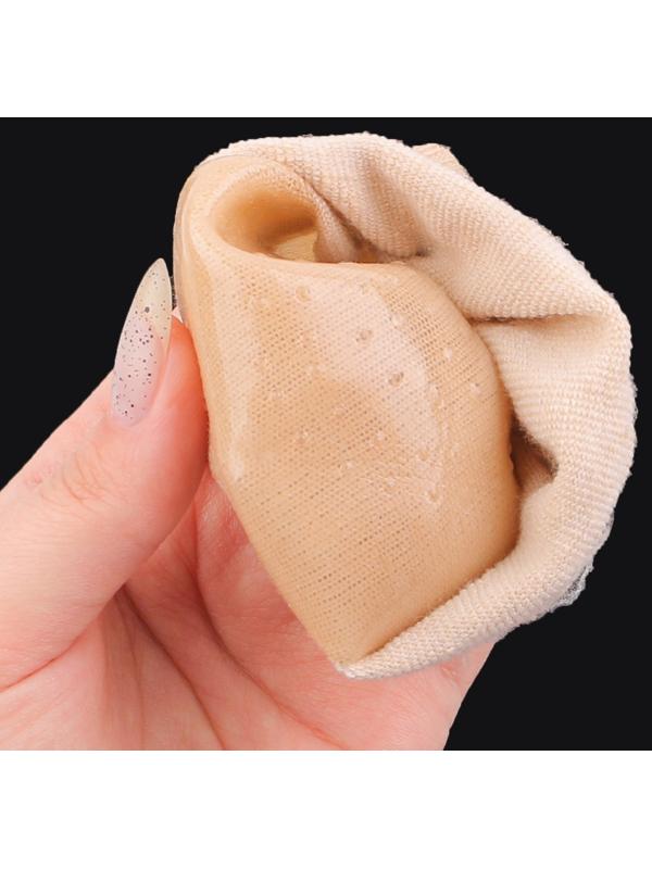 Напяточники для педикюра, увлажняющие, с силиконовыми вставками, ONE SIZE, цвет бежевый