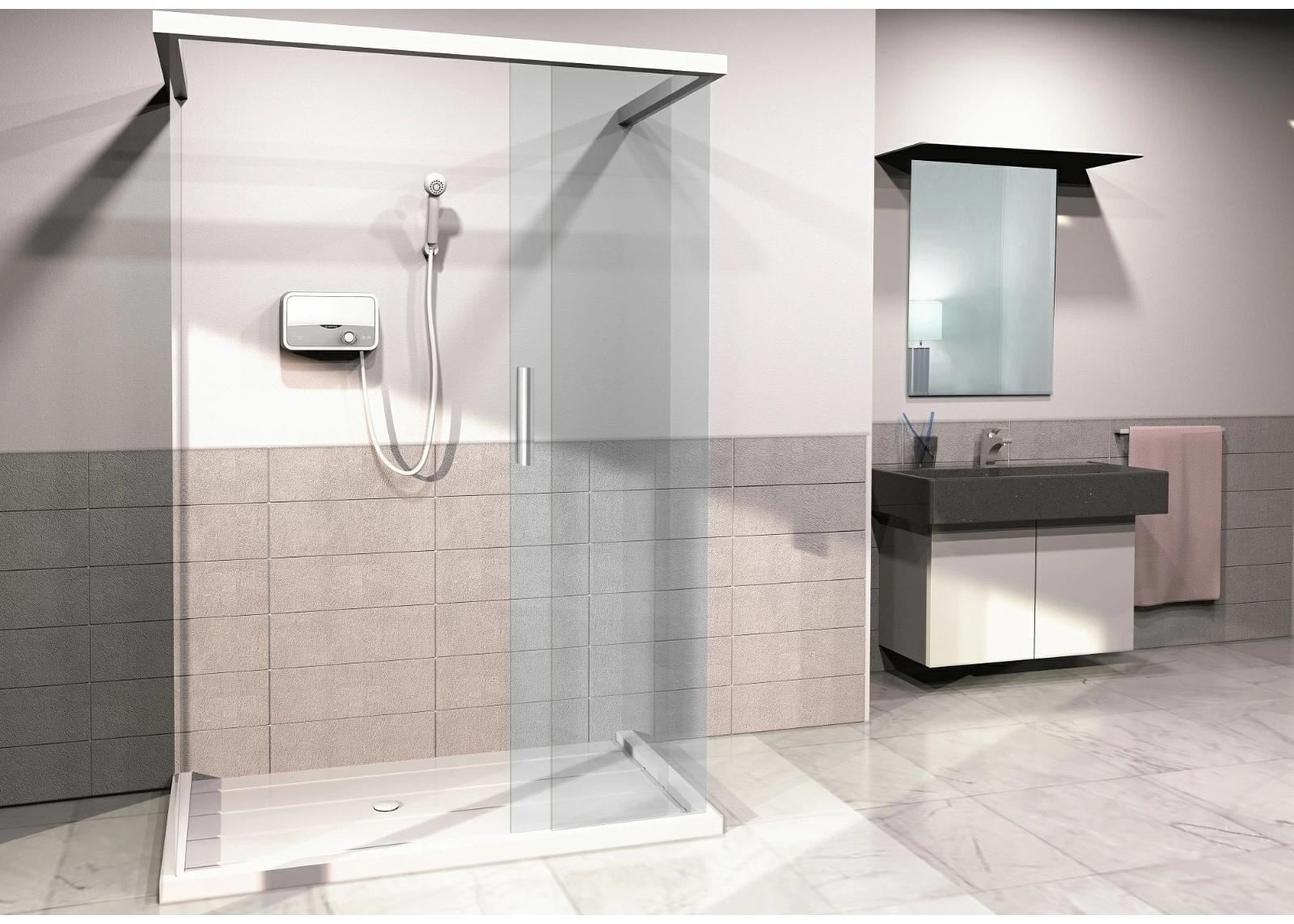 Водонагреватель ARISTON Aures S 3.5 COM PL, проточный, 3.5 кВт, бело-серый