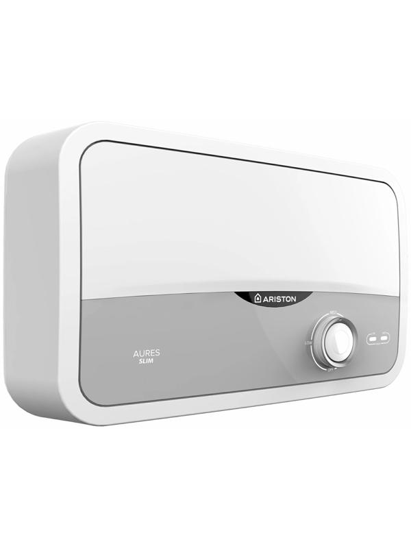 Водонагреватель ARISTON Aures S 3.5 COM PL, проточный, 3.5 кВт, бело-серый