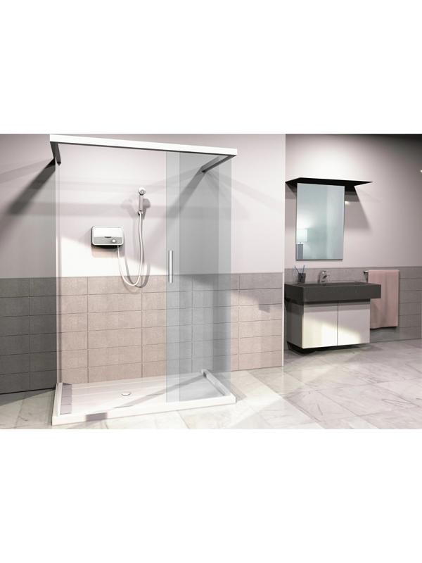 Водонагреватель ARISTON Aures S 3.5 COM PL, проточный, 3.5 кВт, бело-серый