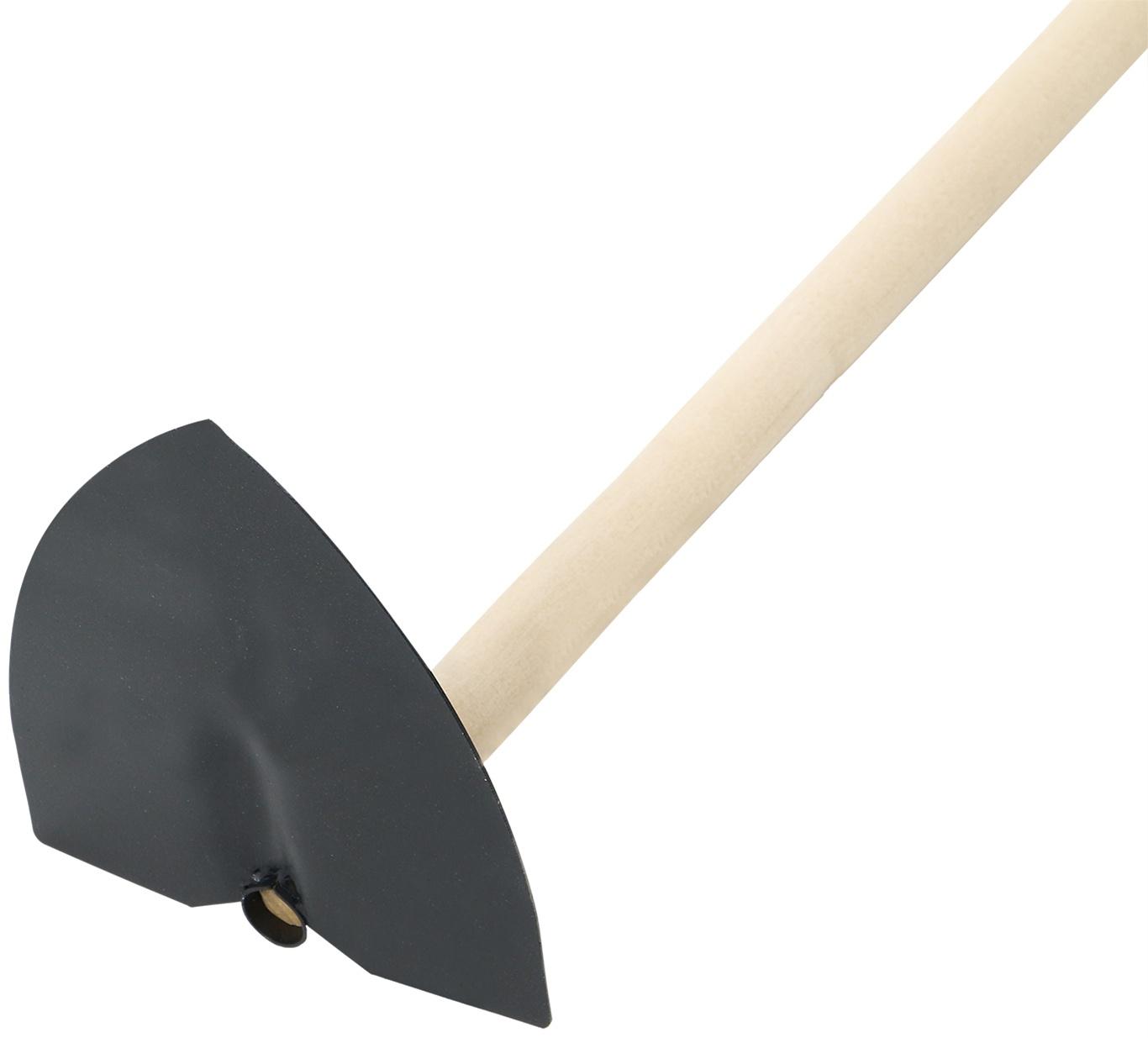 Мотыга остроносая, стальная, с деревянным черенком