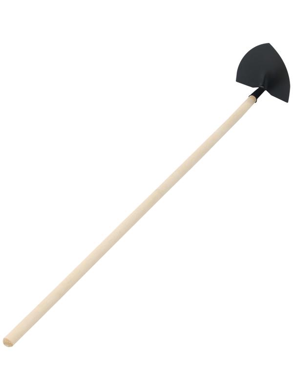 Мотыга остроносая, стальная, с деревянным черенком