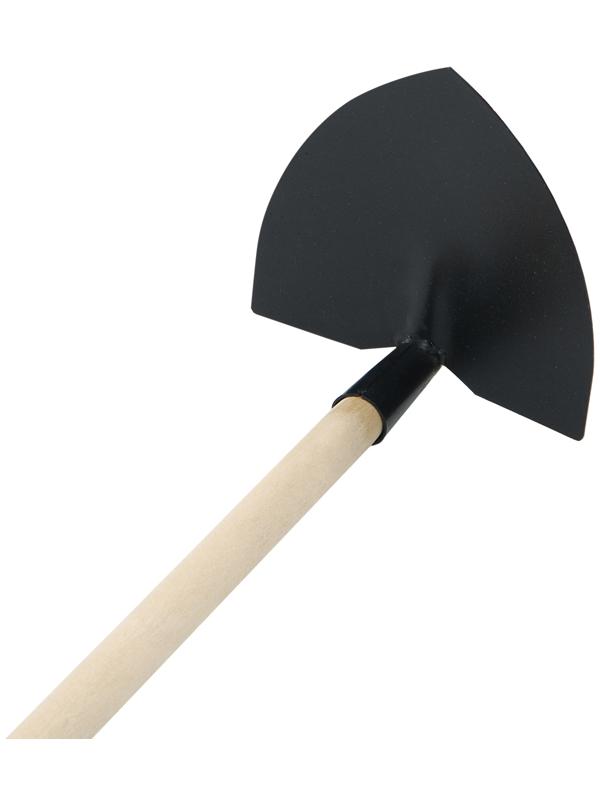 Мотыга остроносая, стальная, с деревянным черенком