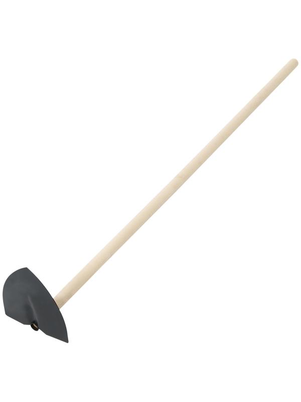 Мотыга остроносая, стальная, с деревянным черенком