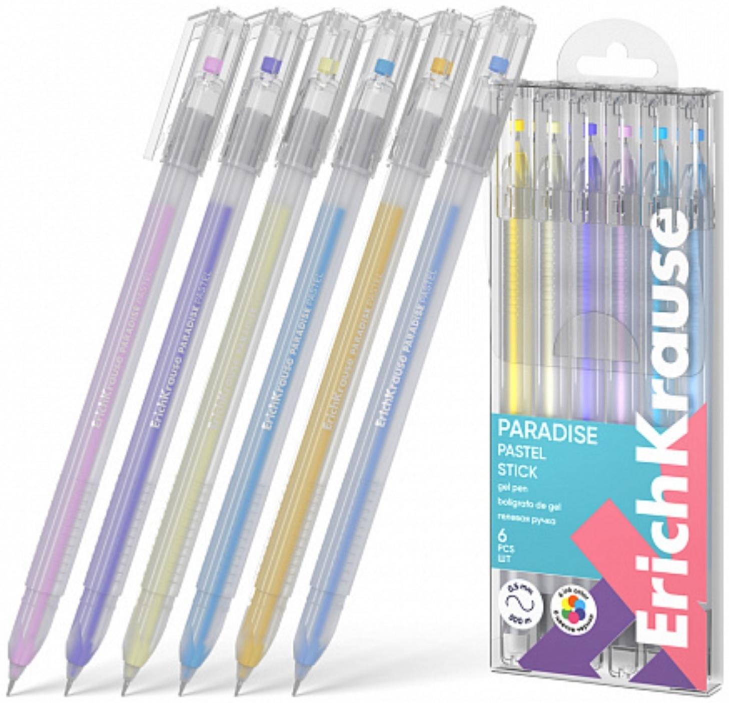 Набор ручек гелевых 6 цветов ErichKrause 