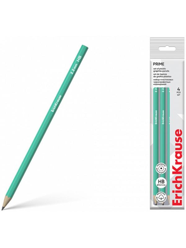 Набор чернографитных карандашей 4 штуки HB ErichKrause 