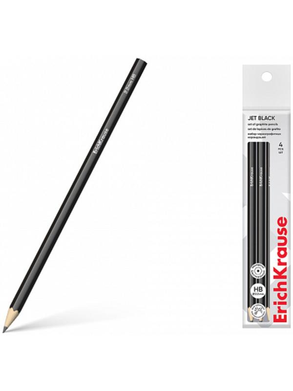 Набор чернографитных карандашей 4 штуки HB ErichKrause 