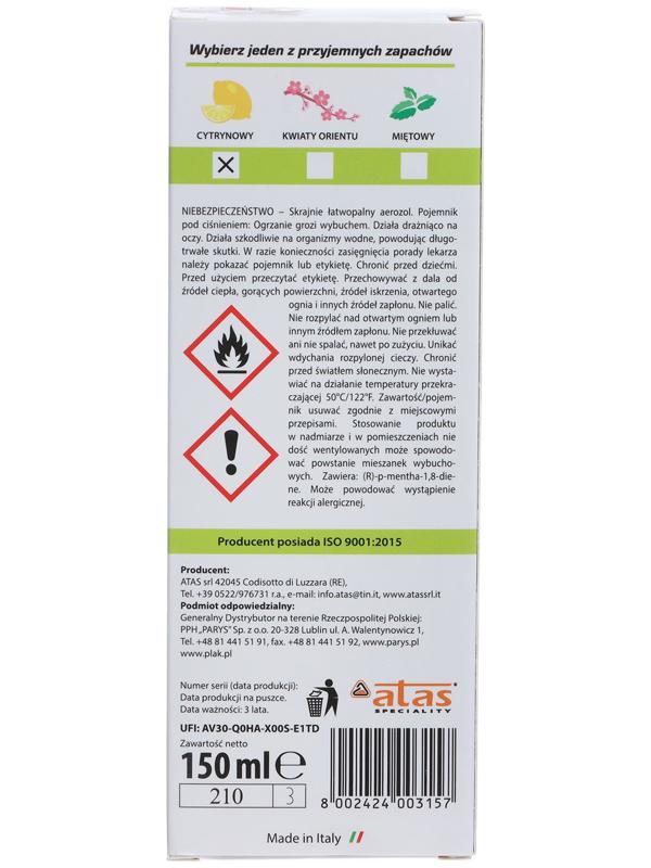 Очиститель кондиционера Plak AIRCLIM, Лимон, 150 мл