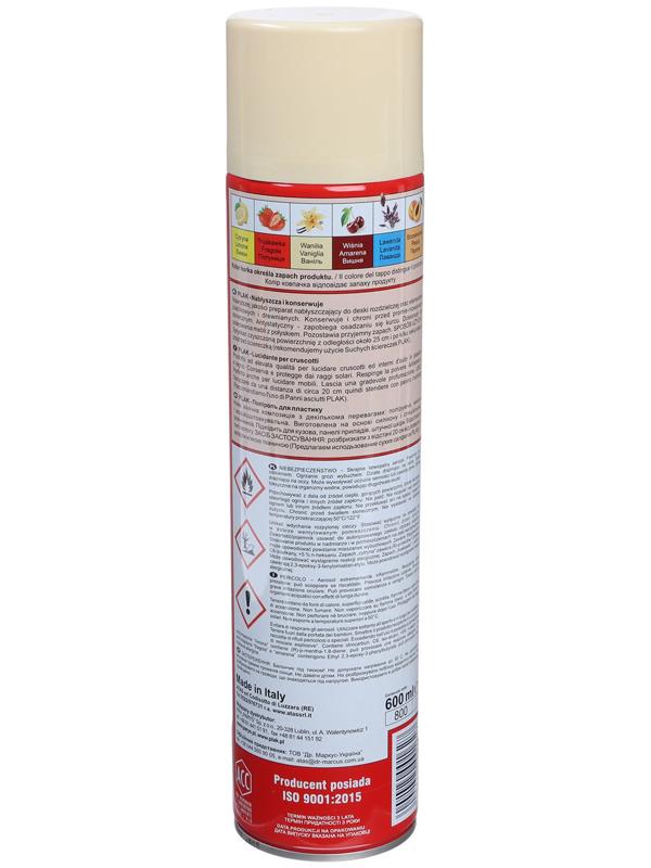 Полироль пластика Plak Ваниль, аэрозоль, 600 мл